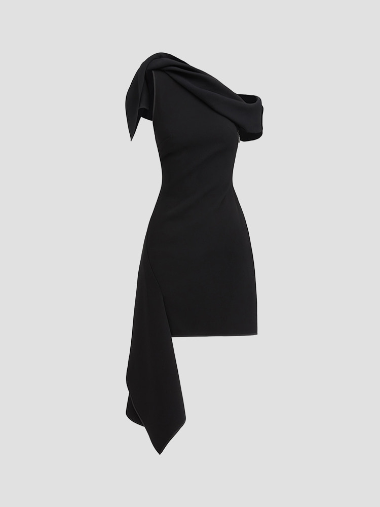BLACK RIGOR MINI DRESS  마티체브스키 블랙 리고르 미니 드레스 - 아데쿠베