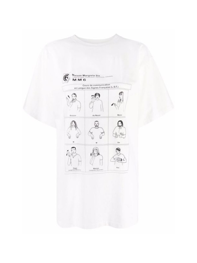 SIGN LANGUAGE T-SHIRT MM6 싸인 티셔츠 - 아데쿠베