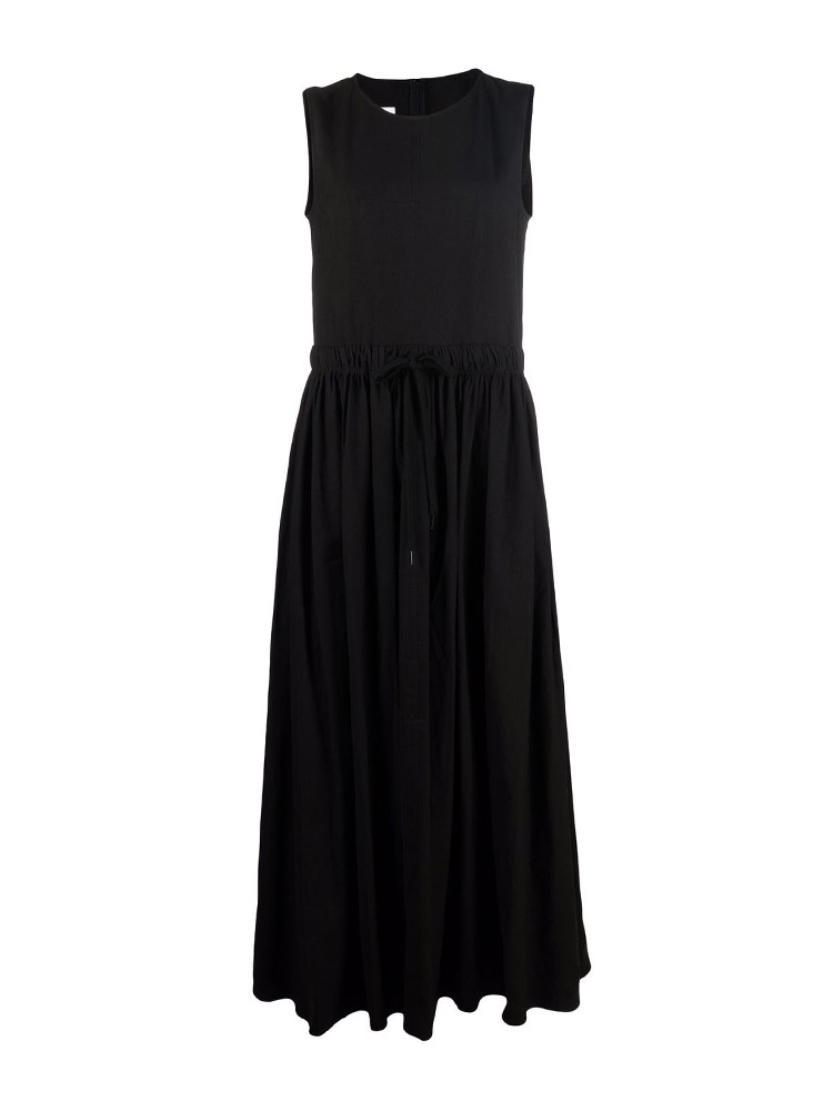 BLACK LINEN DRAPED DRESS  MM6 블랙 리넨 드레이프 드레스 - 아데쿠베